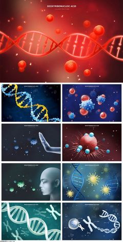 9款細菌病毒基因鏈醫(yī)療科技生物科技PSD.